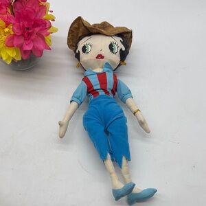 Betty Boop Cowboy Betty Doll with Brown Hat